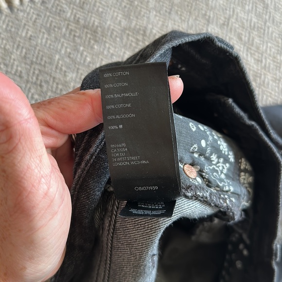 We The Free Black Distressed High Waisted Denim Jean Shorts Size 30 - Picture 11 of 13